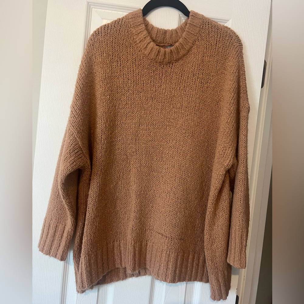 Oversized Camel Aerie Cozy Sweater
